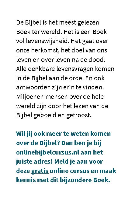 Visitekaartje Online Bijbelcursus (25x)