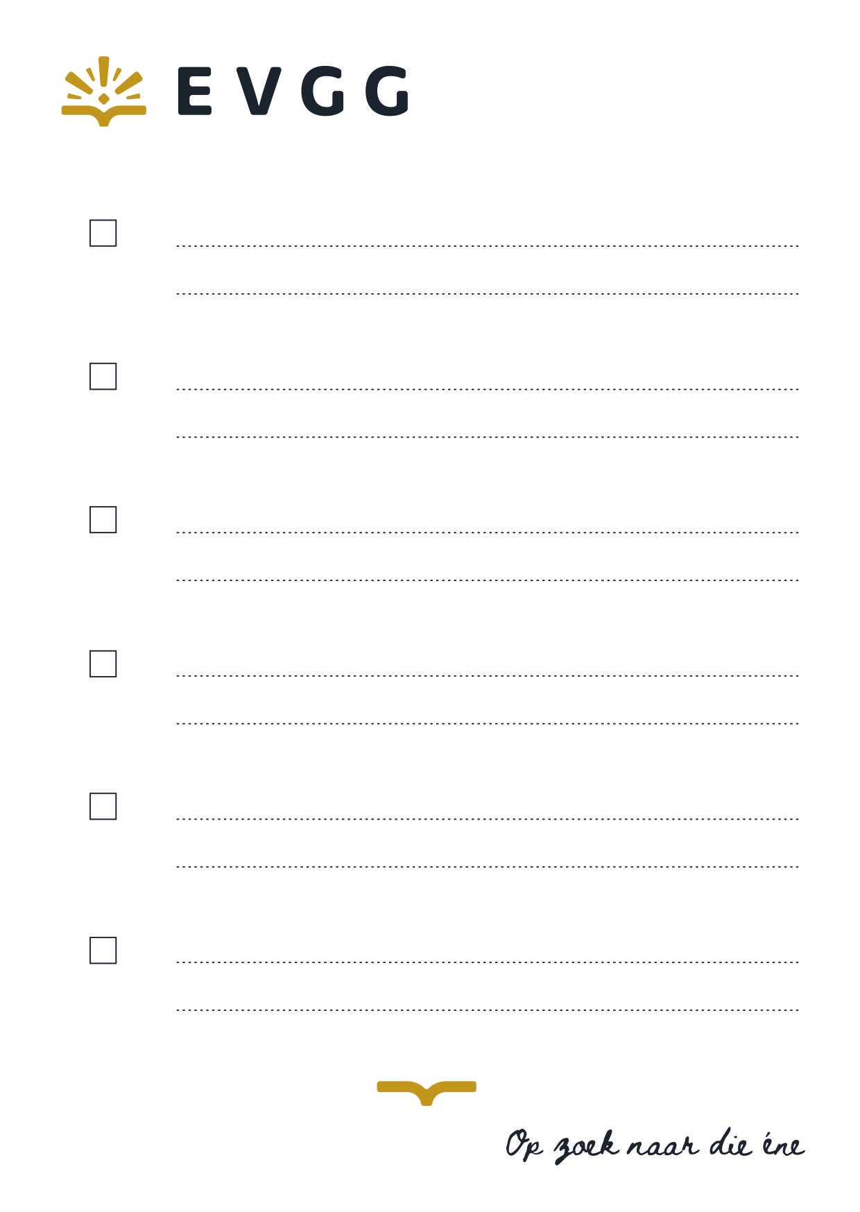 Notitieblokje logo EVGG