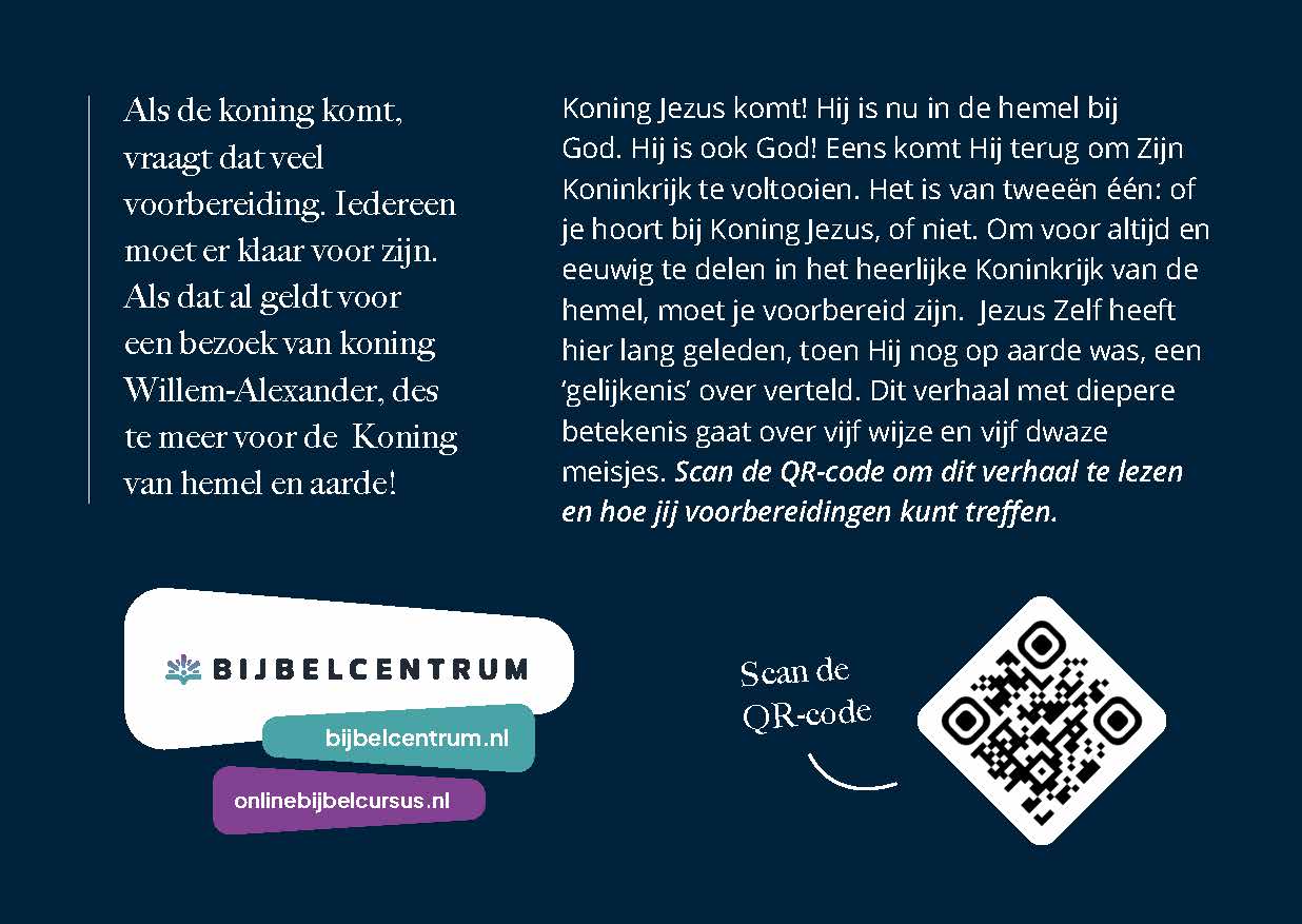 Uitdeelkaart De Koning komt! (25x)