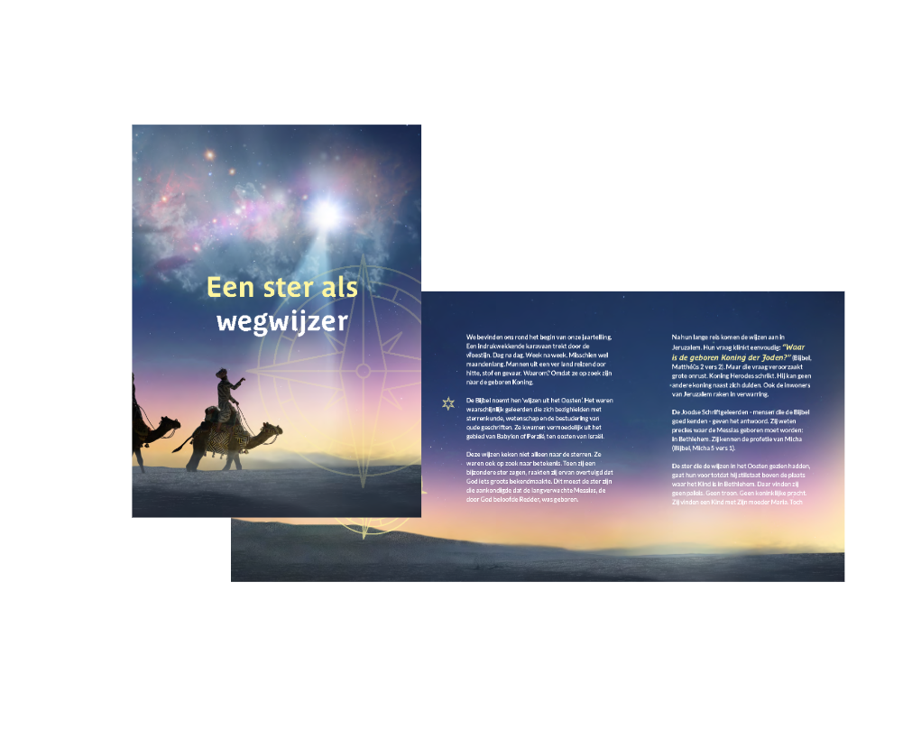Kerstfolder | Een ster als wegwijzer (25x)
