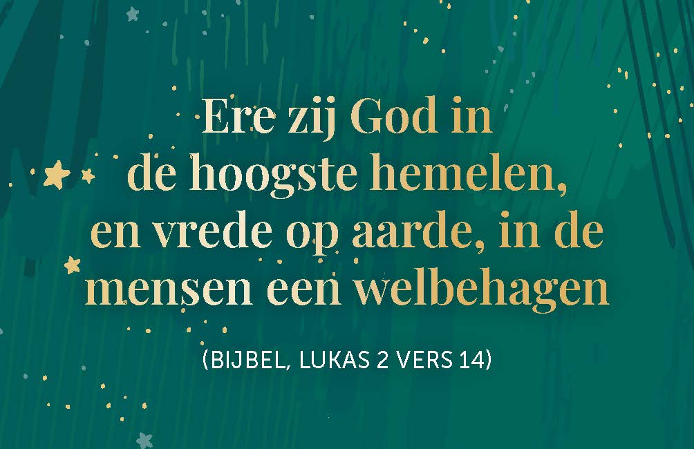 Visitekaartje Kerst | Ere zij God (25x)