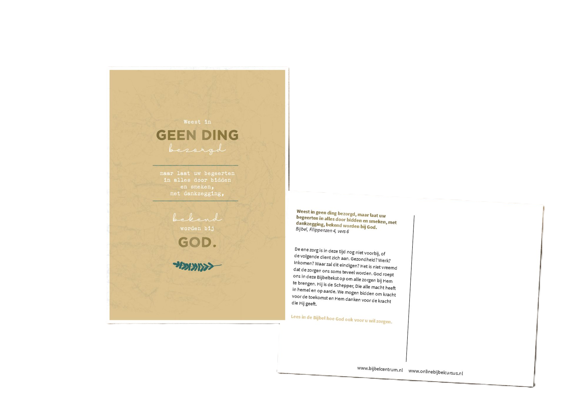 Kaart 'Weest in geen ding bezorgd' (25x)